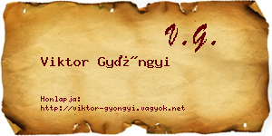 Viktor Gyöngyi névjegykártya
