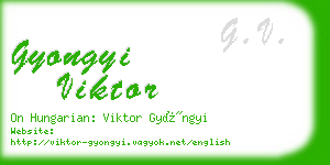 gyongyi viktor business card